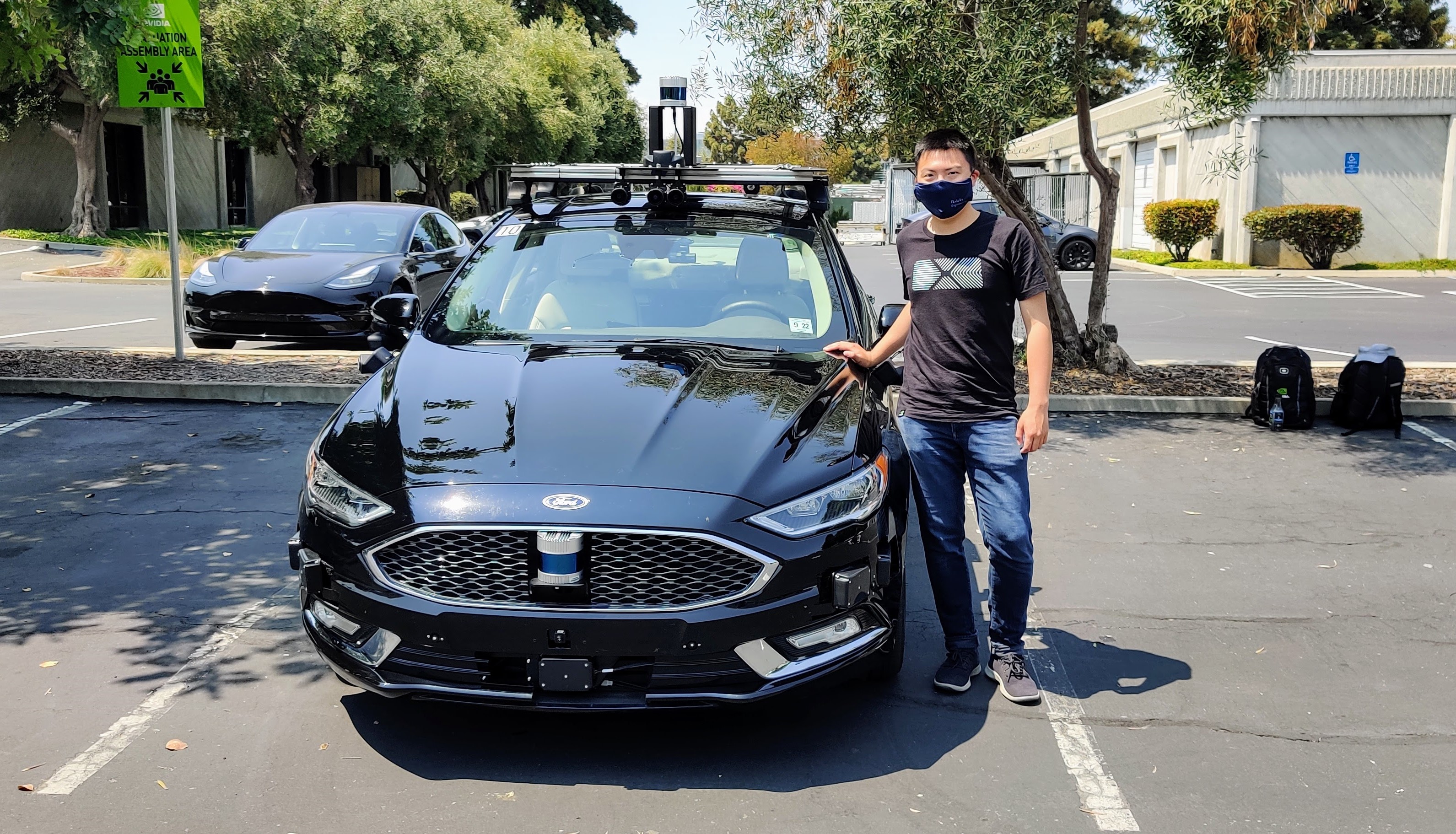 Picture of Simon with His Dev Car at NVIDIA